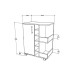 VCM Küchenwagen Esilo M 63 x 85 x 40 cm, Weiss