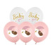 Partydeco Luftballon Baby Girl Weiss / Pink, 6 Stück