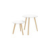Songmics Beistelltisch 2er Set Weiss/Nature Songmics Beistelltisch 2er Set Weiss/Nature