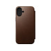 Nomad Book Cover Modern Leather iPhone 16 Plus Braun Nomad Book Cover Modern Leather iPhone 16 Plus Braun
