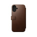 Nomad Book Cover Modern Leather iPhone 16 Plus Braun Nomad Book Cover Modern Leather iPhone 16 Plus Braun