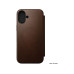 Nomad Book Cover Modern Leather iPhone 16 Plus Braun Nomad Book Cover Modern Leather iPhone 16 Plus Braun