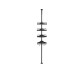 Songmics Duschmittelhalter 85-305 cm, Schwarz
