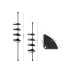 Songmics Duschmittelhalter 85-305 cm, Schwarz