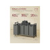 VASAGLE Wäschekorb mit Ablage 4 x 40 l, Grau/Schwarz VASAGLE Wäschekorb mit Ablage 4 x 40 l, Grau/Schwarz