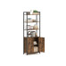 VASAGLE Regal mit 4 Ablagen 60 cm x 159.5 cm, Braun/Schwarz