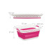 relaxdays Wäschekorb 37 l, Pink/Weiss relaxdays Wäschekorb 37 l, Pink/Weiss