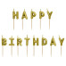 Partydeco Geburtstagskerzen Buchstaben gold, H 2.5 cm, 13 Stk