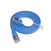 SLIM Slimpatchkabel RJ-45 - RJ-45, Cat 6, STP, 0.25 m, Blau