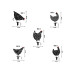 Wallxpert Gartenstecker Huhn 30 cm, 5er Set, Schwarz Wallxpert Gartenstecker Huhn 30 cm, 5er Set, Schwarz