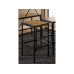 AC Design Bartisch Bahamas 4-er Set, Braun/Schwarz