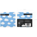 Partydeco Papierservietten Wolken Blau, 33 x 33 cm, 20 Stück