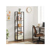 VASAGLE Regal mit 5 Ebenen 40 x 30 x 146 cm, Braun/Schwarz