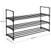 Songmics Schuhregal mit 3 Ablagen 92 x 30.5 x 55 cm, Schwarz Songmics Schuhregal mit 3 Ablagen 92 x 30.5 x 55 cm, Schwarz