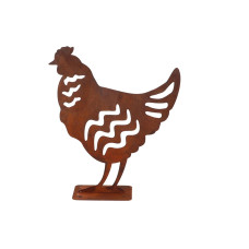 Esschert Design Dekofigur Huhn Rostbraun