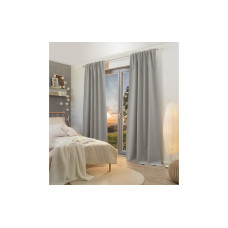 Stotz Decor AG Nachtvorhang mit Faltenband Flint, Blackout 135 cm x 300 cm