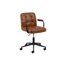 AC Design Bürostuhl Cosmo, mit Polsterrücken und Armlehnen, Cognac