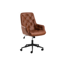 AC Design Bürostuhl Erik, mit Polsterrücken und Armlehnen, Cognac