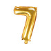 Partydeco Folienballon Zahl 7 klein 35 cm, gold, 1 Stück