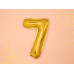 Partydeco Folienballon Zahl 7 klein 35 cm, gold, 1 Stück
