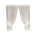 Hubatka Tagvorhang Vitrage 95 cm x 110 cm, Offwhite/Transparent