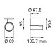 BIASCA Glashalter 9.6 x 6.9 x 10.5 cm Chrom