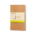 Moleskine Notizbuch A6 Blanko, Hellbraun, 3-teilig