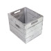 Holz Zollhaus Aufbewahrungskiste Vintage Shabby 33 x 38 cm, Grau/Weiss Holz Zollhaus Aufbewahrungskiste Vintage Shabby 33 x 38 cm, Grau/Weiss