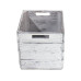 Holz Zollhaus Aufbewahrungskiste Vintage Shabby 33 x 38 cm, Grau/Weiss Holz Zollhaus Aufbewahrungskiste Vintage Shabby 33 x 38 cm, Grau/Weiss