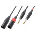 PD Connex CX64-3 XLR 3 Pole, male - Klinke 6.3mm, male 3 m PD Connex CX64-3 XLR 3 Pole, male - Klinke 6.3mm, male 3 m