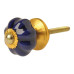 Tranquillo Möbelgriff handgemacht, Ø 3 cm, Dunkelblau/Gold