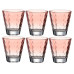 Leonardo Trinkglas Optic Pastell 215 ml, 6 Stück, Rot