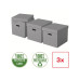 Leitz Aufbewahrungsbox Esselte Home Cube Gross, 3 Stück, Grau