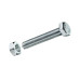 Krafter Sechskantschrauben M 8 x 20 mm mit Muttern Stahl, 4 Stück