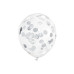 Partydeco Konfetti Luftballon rund Ø 30 cm, Transparent/Silber