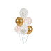 Partydeco Luftballon Love Gold/Weiss, Ø 30 cm, 6 Stück