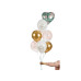 Partydeco Luftballon Love Gold/Weiss, Ø 30 cm, 6 Stück