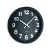 TFA Dostmann Funk-Wanduhr XL mit Metallrahmen 40 cm, Schwarz/Silber