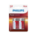 Philips Batterie Batterie Power Alkaline C 2 Stück