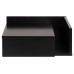 AC Design Nachttisch Ashlan 40 cm x 16.5 cm, Schwarz glanz