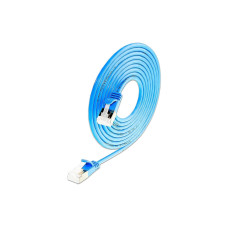 SLIM Slimpatchkabel RJ-45, Cat 6A, U/FTP, 0.15 m, Blau