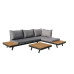 Acamp Loungeset Naxos, 3-teilig, Teakfarbe
