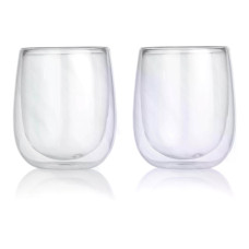 GOURMETmaxx Cappuccino Becher 250 ml, 2 Stück, Transparent