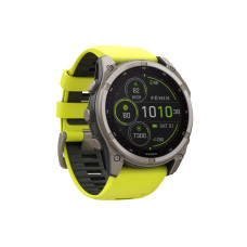 GARMIN Sportuhr Fenix 8 Solar Sapphire, 51 mm Gelb