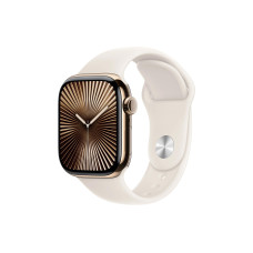 Apple Watch Series 10 42 mm LTE Titanium Rosegold Sport Weiss M/L