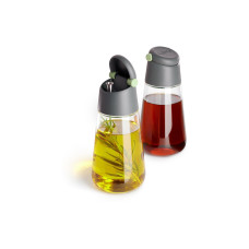 Lékué Öl & Essig Spender 2er-Set, Glas, Grau Lékué Öl & Essig Spender 2er-Set, Glas, Grau