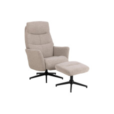 AC Design Sessel London Stahl/Textil, Beige