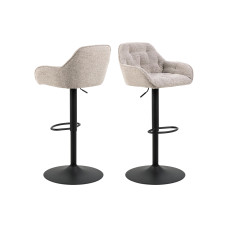 AC Design Barhocker Brooke, 2 Stück, 52 x 109 cm, Beige