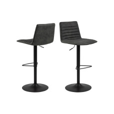AC Design Barhocker Kimmy, 2 Stück, 50 x 110.5 cm, Anthrazit