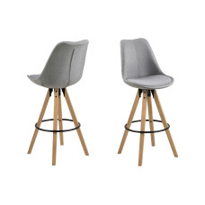 AC Design Barhocker Dima, 2 Stück, 48.5 x 111.5 cm, Hellgrau